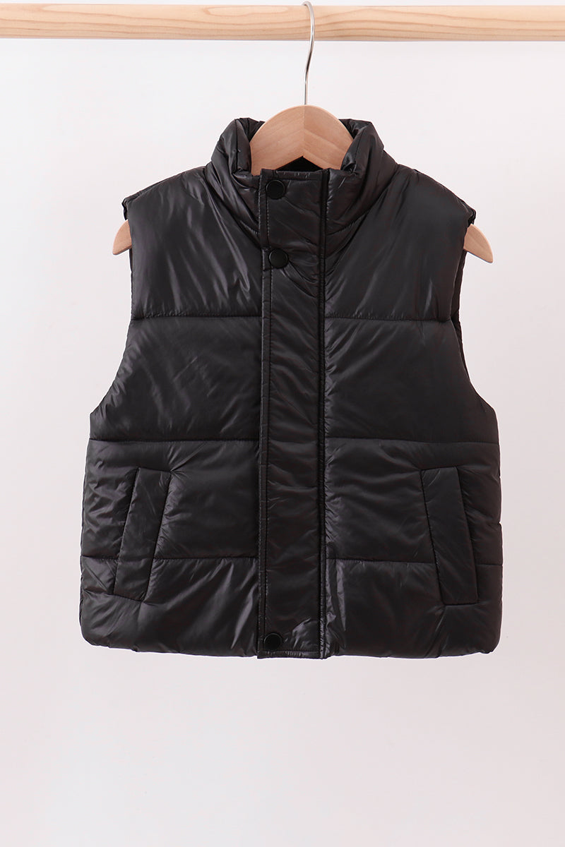 Black-mom&me puffer vest