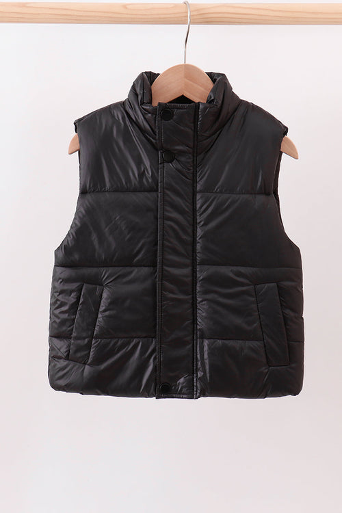 Black-mom&me puffer vest