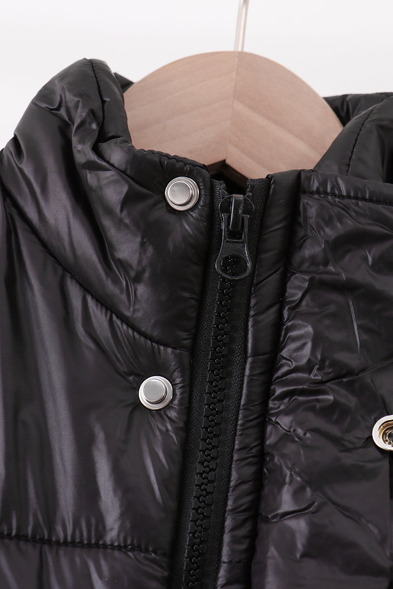 Black-mom&me puffer vest