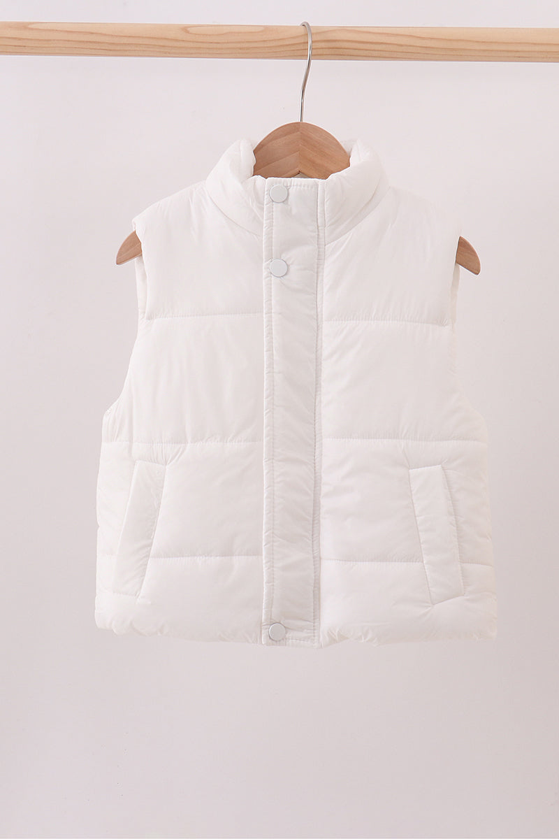 White-mom&me puffer vest