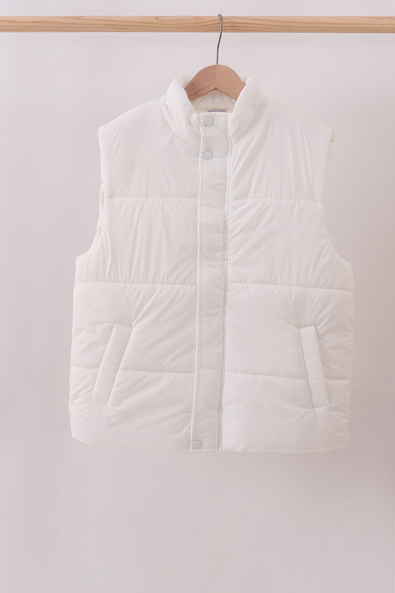 White-mom&me puffer vest