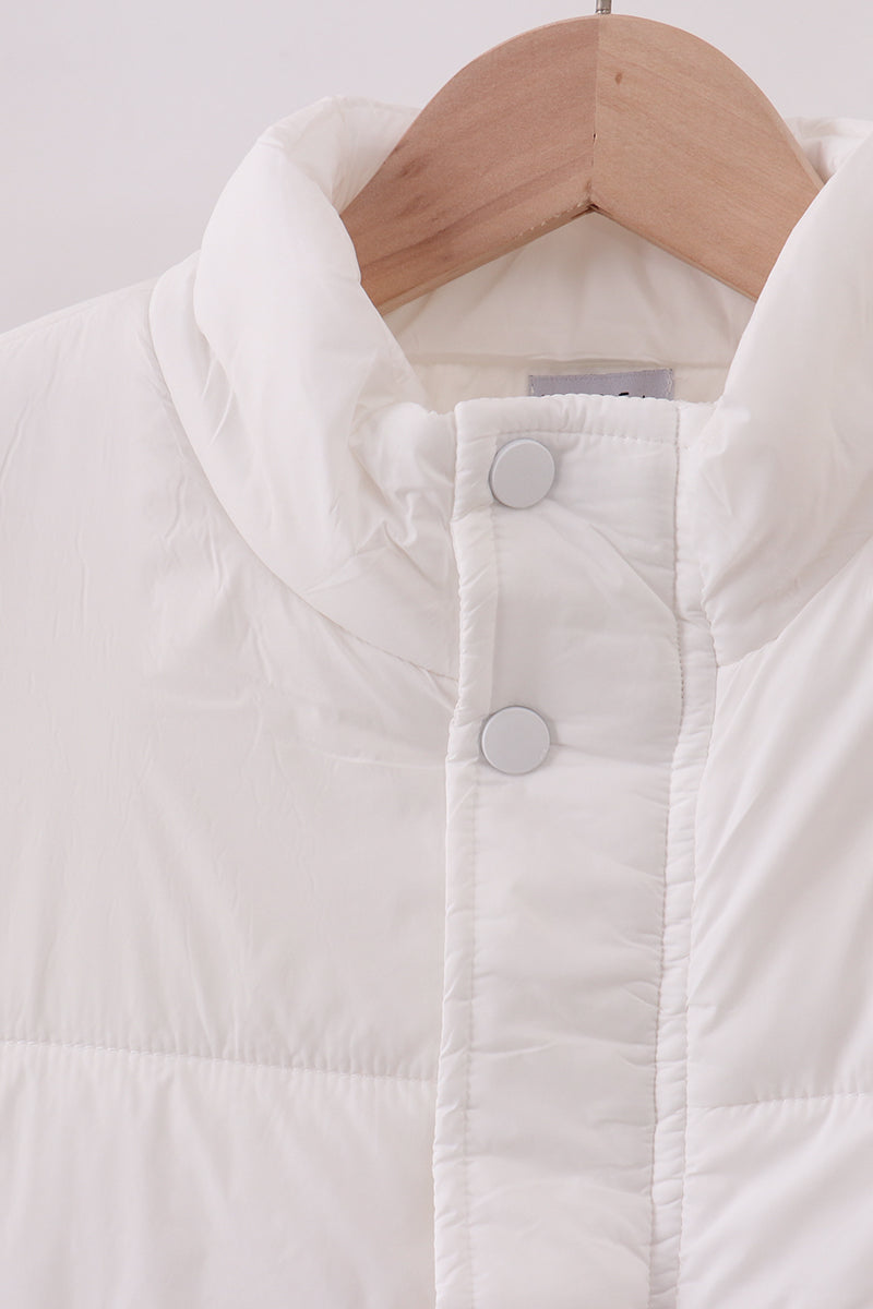 White-mom&me puffer vest