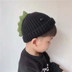 Dinosaur Spike Toddler Beanie | Hand-Knitted Cotton & Wool Winter Hat
