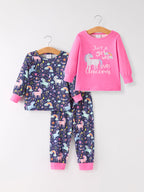 Christmas 3 Piece Girls Pajama Set