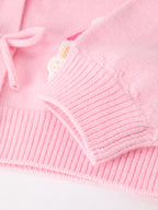 Baby Girl Christmas Pink Santa Bow Knit Cardigan Sweater