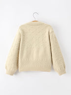 Christmas Tree Knit Cardigan Kids Holiday Sweater Button Front