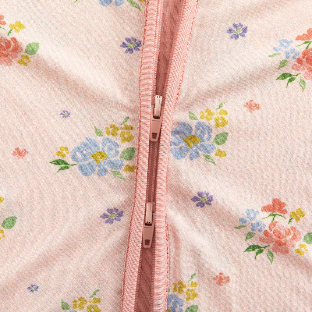 Blush Bloom (Convertible Zip Footies)