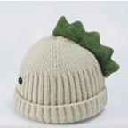 Dinosaur Spike Toddler Beanie | Hand-Knitted Cotton & Wool Winter Hat