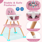 6-in-1 Convertible High Chair for Babies 6-36 Months