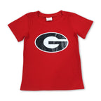 Short sleeves red G kids boys team shirt