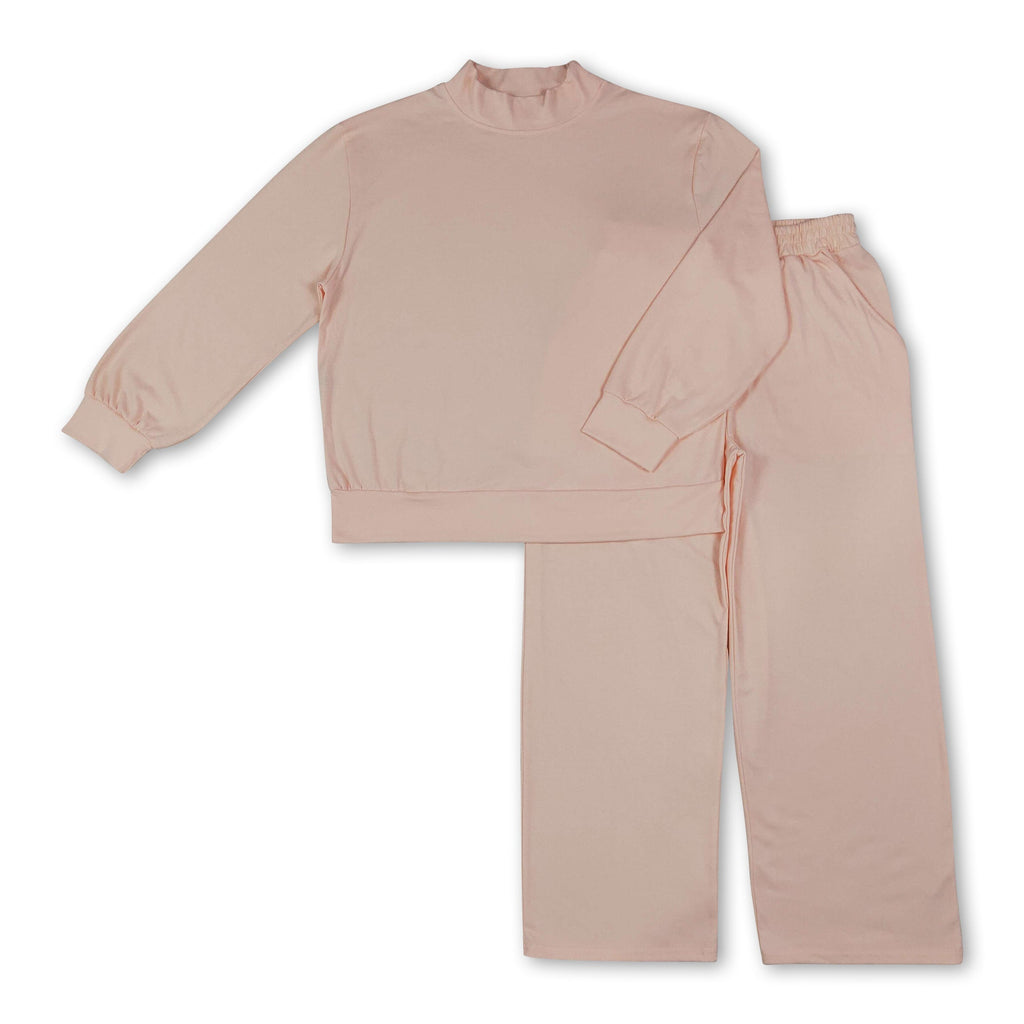 Long sleeves light cotton top pants adult women outfits