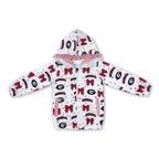 Long sleeves G red bow plaid kids girls team jacket