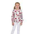 Long sleeves G red bow plaid kids girls team jacket