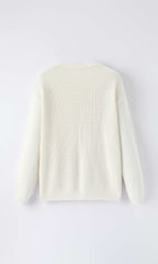 Mommy & Me Winter Girls Bow Sequins Pullover Sweater