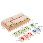 Wooden Montessori Number Cards - Counting and Place Value Math Teaching Aids for Preschool and Early Education