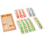 Wooden Montessori Number Cards - Counting and Place Value Math Teaching Aids for Preschool and Early Education