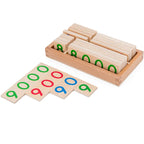 Wooden Montessori Number Cards - Counting and Place Value Math Teaching Aids for Preschool and Early Education