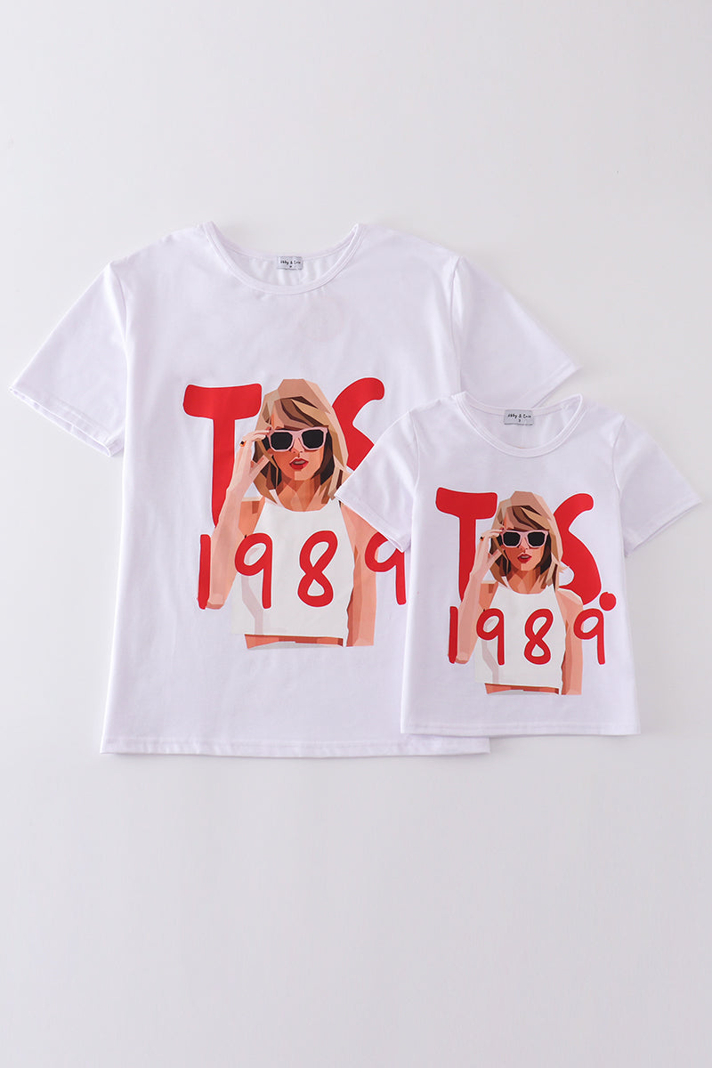 music fan print mom&me top