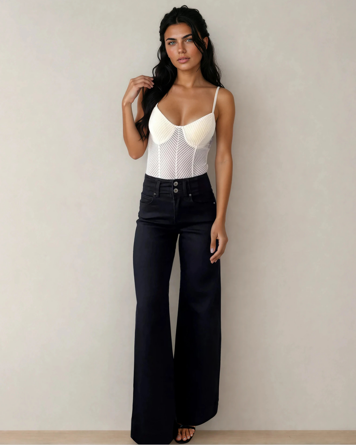 Brooke High Waist Wide Leg Jeans