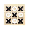 Montessori Wooden Tic-Tac-Toe (XO) Puzzle Board 9.8×9.8 cm (3.9×3.9 in) – Educational Brain Training Toy for Kids