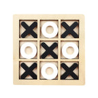 Montessori Wooden Tic-Tac-Toe (XO) Puzzle Board 9.8×9.8 cm (3.9×3.9 in) – Educational Brain Training Toy for Kids