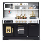 Wooden Play Kitchen for Kids with Realistic Lights and Sounds