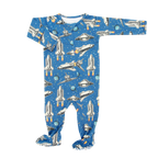 Deep In Orbit Zipper Footie
