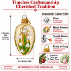 Lily of the Valley on Champagne Glass Egg Ornament