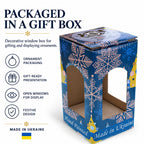 Cobalt Blue Floral Design with Pink Blossoms & Gold Glitter Scrollwork Glass Egg Ornament 4 Inches
